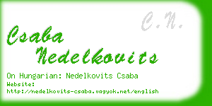 csaba nedelkovits business card